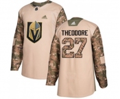 Youth Adidas Vegas Golden Knights #27 Shea Theodore Authentic Camo Veterans Day Practice NHL Jersey