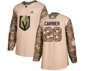 Youth Adidas Vegas Golden Knights #28 William Carrier Authentic Camo Veterans Day Practice NHL Jersey