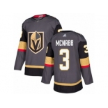 Youth Adidas Vegas Golden Knights #3 Brayden McNabb Authentic Gray Home NHL Jersey