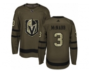 Youth Adidas Vegas Golden Knights #3 Brayden McNabb Authentic Green Salute to Service NHL Jersey