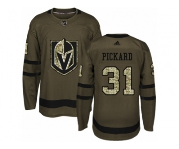 Youth Adidas Vegas Golden Knights #31 Calvin Pickard Authentic Green Salute to Service NHL Jersey