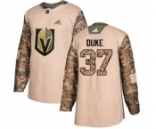 Youth Adidas Vegas Golden Knights #37 Reid Duke Authentic Camo Veterans Day Practice NHL Jersey