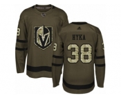 Youth Adidas Vegas Golden Knights #38 Tomas Hyka Authentic Green Salute to Service NHL Jersey