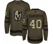 Youth Adidas Vegas Golden Knights #40 Ryan Carpenter Authentic Green Salute to Service NHL Jersey