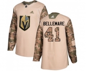 Youth Adidas Vegas Golden Knights #41 Pierre-Edouard Bellemare Authentic Camo Veterans Day Practice NHL Jersey