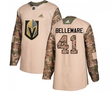 Youth Adidas Vegas Golden Knights #41 Pierre-Edouard Bellemare Authentic Camo Veterans Day Practice NHL Jersey