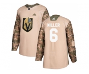 Youth Adidas Vegas Golden Knights #6 Colin Miller Camo Authentic 2017 Veterans Day Stitched NHL Jersey