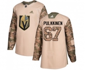 Youth Adidas Vegas Golden Knights #67 Teemu Pulkkinen Authentic Camo Veterans Day Practice NHL Jersey