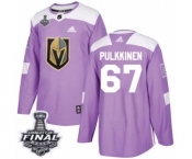 Youth Adidas Vegas Golden Knights #67 Teemu Pulkkinen Authentic Purple Fights Cancer Practice 2018 Stanley Cup Final NHL Jersey