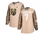 Youth Adidas Vegas Golden Knights #7 Jason Garrison Camo Authentic 2017 Veterans Day Stitched NHL Jersey