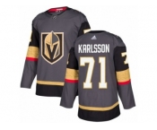 Youth Adidas Vegas Golden Knights #71 William Karlsson Authentic Gray Home NHL Jersey