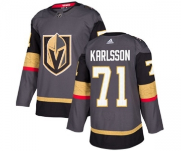 Youth Adidas Vegas Golden Knights #71 William Karlsson Authentic Gray Home NHL Jersey