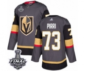 Youth Adidas Vegas Golden Knights #73 Brandon Pirri Authentic Gray Home 2018 Stanley Cup Final NHL Jersey