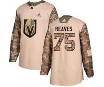 Youth Adidas Vegas Golden Knights #75 Ryan Reaves Authentic Camo Veterans Day Practice NHL Jersey