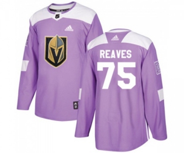 Youth Adidas Vegas Golden Knights #75 Ryan Reaves Authentic Purple Fights Cancer Practice NHL Jersey