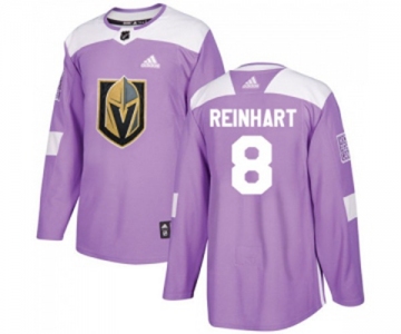 Youth Adidas Vegas Golden Knights #8 Griffin Reinhart Authentic Purple Fights Cancer Practice NHL Jersey