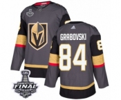 Youth Adidas Vegas Golden Knights #84 Mikhail Grabovski Authentic Gray Home 2018 Stanley Cup Final NHL Jersey