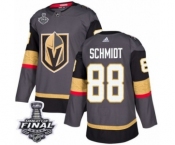 Youth Adidas Vegas Golden Knights #88 Nate Schmidt Authentic Gray Home 2018 Stanley Cup Final NHL Jersey