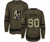 Youth Adidas Vegas Golden Knights #90 Tomas Tatar Authentic Green Salute to Service NHL Jersey