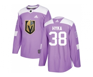 Youth Adidas Vegas Golden Knightss #38 Tomas Hyka Purple Authentic Fights Cancer Stitched NHL Jersey