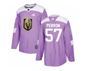 Youth Adidas Vegas Golden Knightss #57 David Perron Purple Authentic Fights Cancer Stitched NHL Jersey