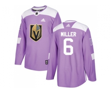 Youth Adidas Vegas Golden Knightss #6 Colin Miller Purple Authentic Fights Cancer Stitched NHL Jersey