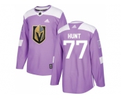 Youth Adidas Vegas Golden Knightss #77 Brad Hunt Purple Authentic Fights Cancer Stitched NHL Jersey