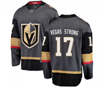 Youth Vegas Golden Knights #17 Vegas Strong Authentic Black Home Fanatics Branded Breakaway NHL Jersey