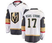 Youth Vegas Golden Knights #17 Vegas Strong Authentic White Away Fanatics Branded Breakaway NHL Jersey