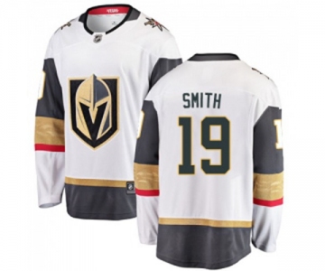 Youth Vegas Golden Knights #19 Reilly Smith Authentic White Away Fanatics Branded Breakaway NHL Jersey