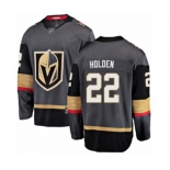 Youth Vegas Golden Knights #22 Nick Holden Authentic Black Home Fanatics Branded Breakaway NHL Jersey