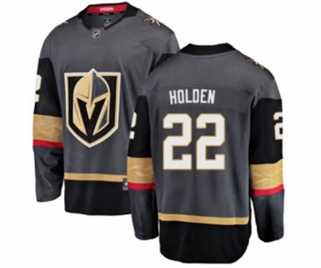 Youth Vegas Golden Knights #22 Nick Holden Authentic Black Home Fanatics Branded Breakaway NHL Jersey