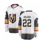 Youth Vegas Golden Knights #22 Nick Holden Authentic White Away Fanatics Branded Breakaway NHL Jersey