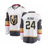 Youth Vegas Golden Knights #24 Jaycob Megna Authentic White Away Fanatics Branded Breakaway Hockey Jersey