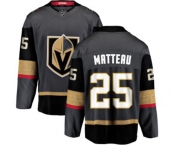 Youth Vegas Golden Knights #25 Stefan Matteau Authentic Black Home Fanatics Branded Breakaway NHL Jersey