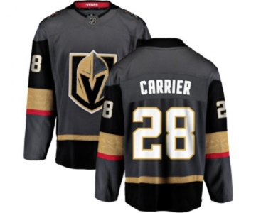 Youth Vegas Golden Knights #28 William Carrier Authentic Black Home Fanatics Branded Breakaway NHL Jersey