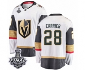 Youth Vegas Golden Knights #28 William Carrier Authentic White Away Fanatics Branded Breakaway 2018 Stanley Cup Final NHL Jersey