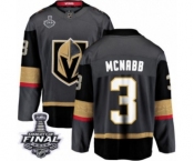 Youth Vegas Golden Knights #3 Brayden McNabb Authentic Black Home Fanatics Branded Breakaway 2018 Stanley Cup Final NHL Jersey