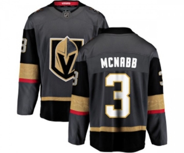 Youth Vegas Golden Knights #3 Brayden McNabb Authentic Black Home Fanatics Branded Breakaway NHL Jersey