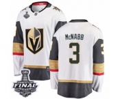 Youth Vegas Golden Knights #3 Brayden McNabb Authentic White Away Fanatics Branded Breakaway 2018 Stanley Cup Final NHL Jersey