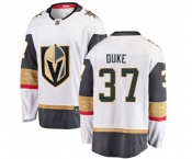 Youth Vegas Golden Knights #37 Reid Duke Authentic White Away Fanatics Branded Breakaway NHL Jersey