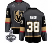 Youth Vegas Golden Knights #38 Tomas Hyka Authentic Black Home Fanatics Branded Breakaway 2018 Stanley Cup Final NHL Jersey