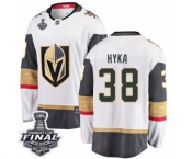 Youth Vegas Golden Knights #38 Tomas Hyka Authentic White Away Fanatics Branded Breakaway 2018 Stanley Cup Final NHL Jersey