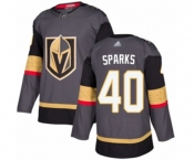 Youth Vegas Golden Knights #40 Garret Sparks Authentic Gray Home Hockey Jersey