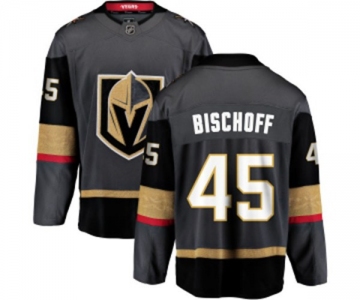 Youth Vegas Golden Knights #45 Jake Bischoff Authentic Black Home Fanatics Branded Breakaway NHL Jersey