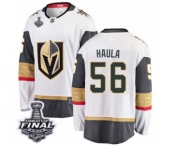 Youth Vegas Golden Knights #56 Erik Haula Authentic White Away Fanatics Branded Breakaway 2018 Stanley Cup Final NHL Jersey