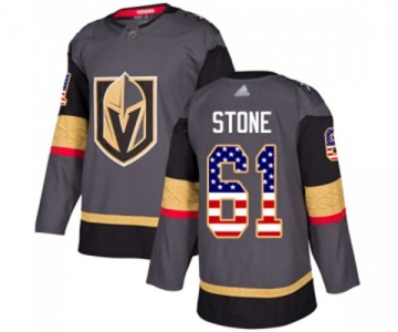 Youth Vegas Golden Knights #61 Mark Stone Authentic Gray USA Flag Fashion Hockey Jersey