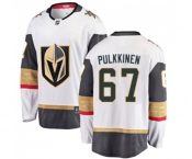 Youth Vegas Golden Knights #67 Teemu Pulkkinen Authentic White Away Fanatics Branded Breakaway NHL Jersey