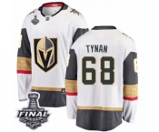 Youth Vegas Golden Knights #68 T.J. Tynan Authentic White Away Fanatics Branded Breakaway 2018 Stanley Cup Final NHL Jersey