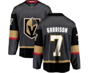 Youth Vegas Golden Knights #7 Jason Garrison Authentic Black Home Fanatics Branded Breakaway NHL Jersey